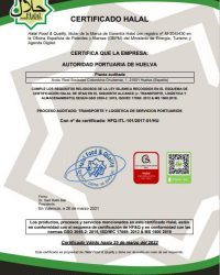 El Puerto de Huelva renueva el certificado Halal en su apuesta por afianzar mercados a nivel internacional