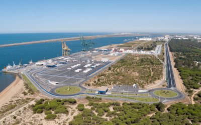 El Puerto de Huelva invierte más de siete millones de euros en obras de adecuación y desdoble de la carretera de acceso al Muelle Sur