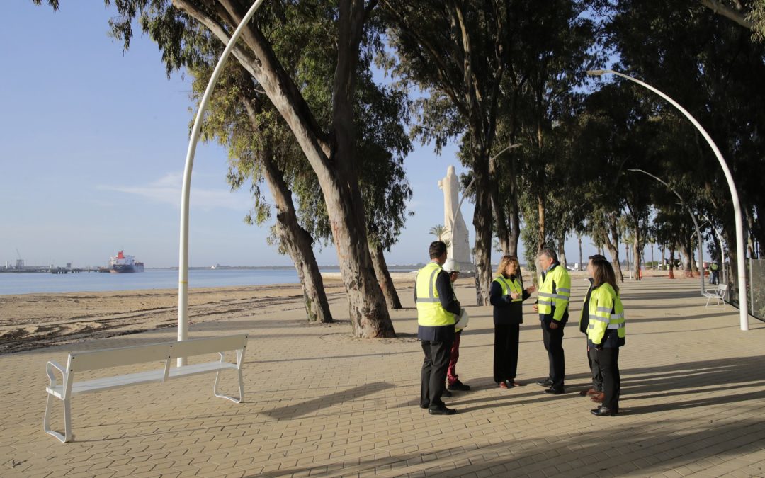 El Puerto de Huelva ultima la remodelación de casi 2.000 metros cuadrados del entorno del Monumento a Colón