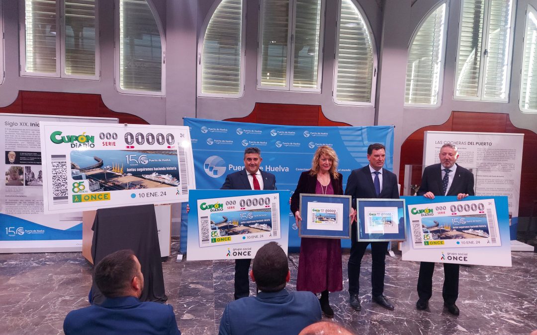 La ONCE celebra el potencial del Puerto de Huelva en su cupón